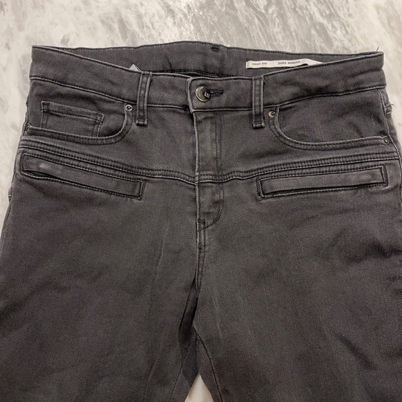 Zara mid rise moto jeans (size US 8) - Picture 2 of 10
